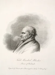 Field Marshall Blucher, Prince of Walstadt, Engraved by J. Swaine, pub. J. Farrer, 1815